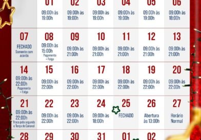 Comércio de Cruzeiro divulga calendário especial de dezembro com horários estendidos