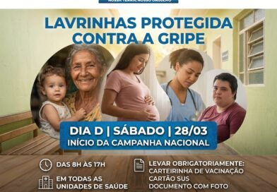 Prefeitura de Lavrinhas inicia campanha de vacinação contra a gripe neste sábado
