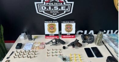 Polícia prende três por tráfico e apreende armas e mais de R$ 13 mil em Cruzeiro