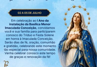 Basílica Imaculada Conceição celebra 1º ano de instalação com tríduo e festa solene em Cruzeiro