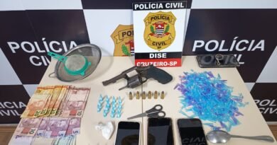 DISE prende três suspeitos por tráfico de drogas e apreende arma em Cruzeiro