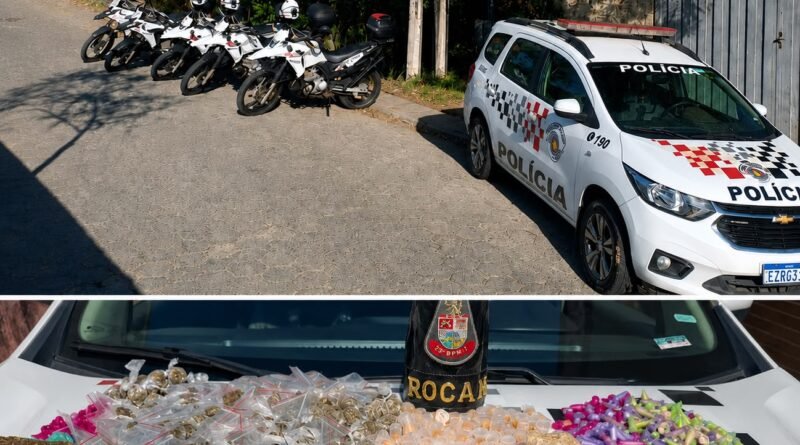 Três homens são presos com drogas durante ação da PM em Cachoeira Paulista