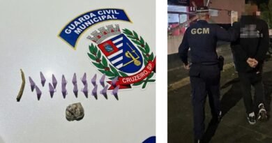 GCM apreende cocaína e maconha durante patrulhamento em Cruzeiro