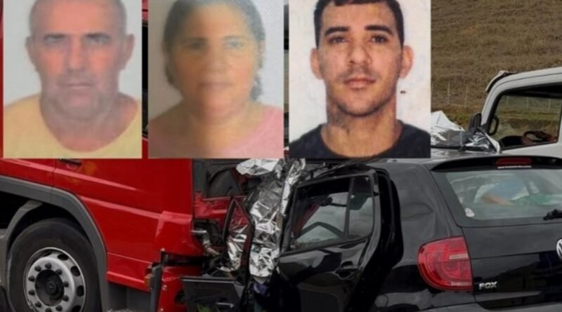 Três moradores de Ubatuba da mesma família morrem em acidente em Minas Gerais