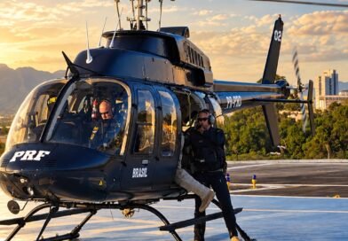 PRF utiliza helicóptero para reforçar segurança de romeiros na Dutra