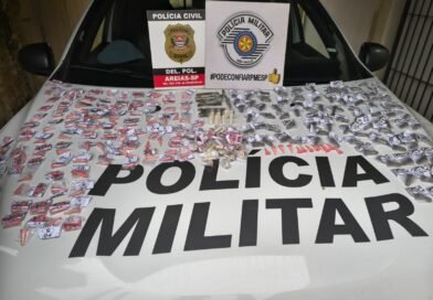 Polícias Civil e Militar apreendem drogas escondidas em árvore em Areias
